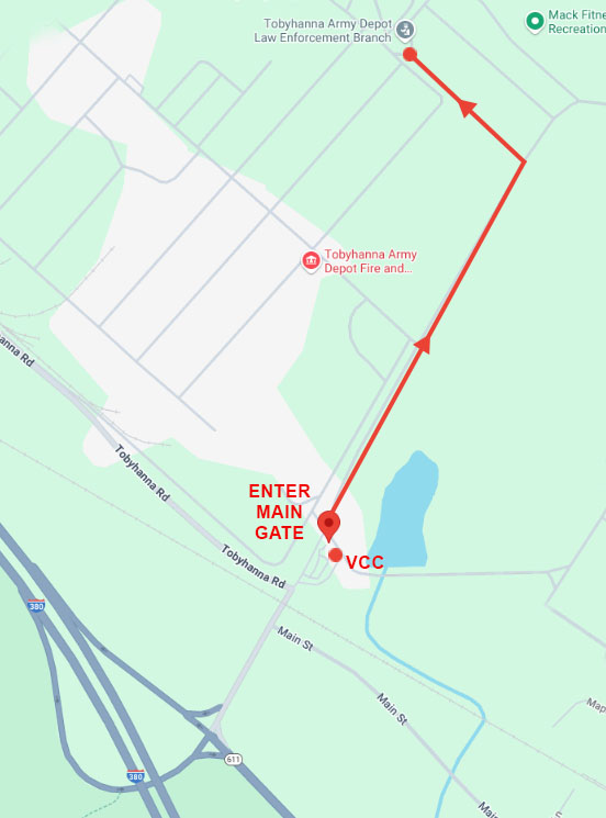 Aerial map of TYAD entrance